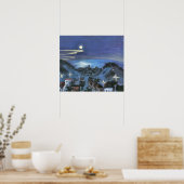 バルセロナビューオブシティアットナイトバイウォルター・グラマット ポスター (キッチン)