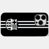 バルセロナブラック&ホワイトストライプズのケース Case-Mate iPhoneケース (裏面 (横))