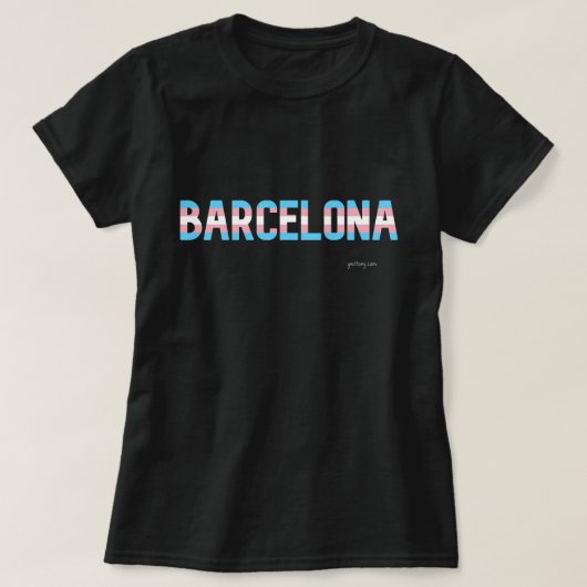 バルセロナプライドトランスジェンダー国旗 Tシャツ (デザイン正面)