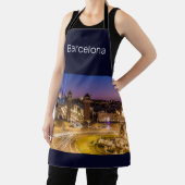 バルセロナプラザデエスパーナカタロニアスペインサンセット エプロン (インサイチュ)