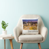 バルセロナプラザデエスパーナカタロニアスペインサンセット クッション (椅子)