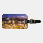 バルセロナプラザデエスパーナカタロニアスペインサンセット ラゲッジタグ (正面横)
