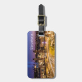 バルセロナプラザデエスパーナカタロニアスペインサンセット ラゲッジタグ (正面縦)