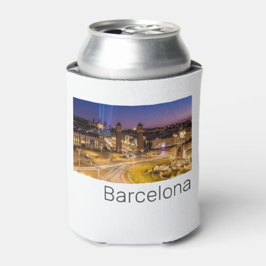 バルセロナプラザデエスパーナカタロニアスペインサンセット 缶クーラー (缶正面)