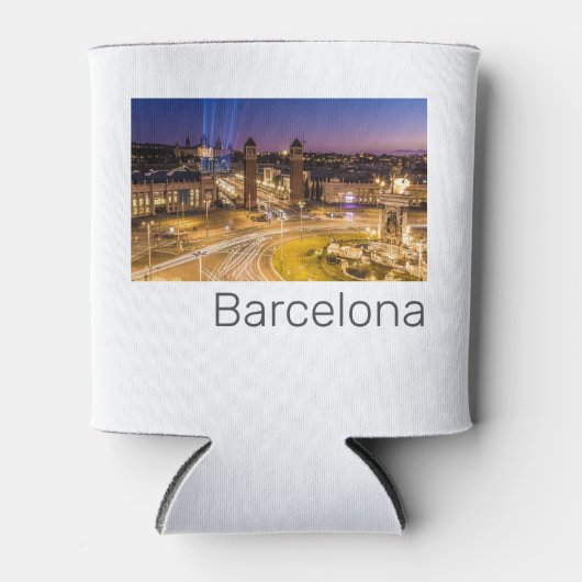 バルセロナプラザデエスパーナカタロニアスペインサンセット 缶クーラー (正面)