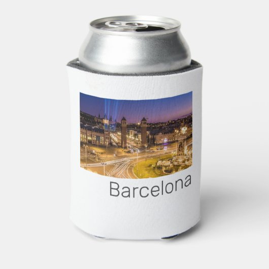 バルセロナプラザデエスパーナカタロニアスペインサンセット 缶クーラー (缶裏面)