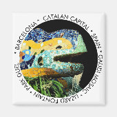 バルセロナマグネット，リザード，スペイン/カタロニア マグネット (正面)
