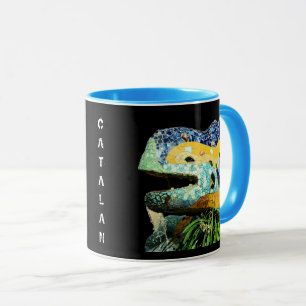 バルセロナマグ,スペイン,アート,ガウディ – Lizard マグカップ