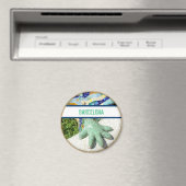 バルセロナモザイクリザードマグネット マグネット (インサイチュ (食洗機))