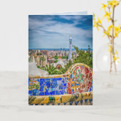 バルセロナユニーク写真アモダンート カード (黄色い花)