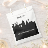 バルセロナランドマークスカスタム文字 フェイバーバッグ (クリップ留めされた状態)