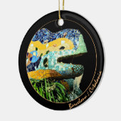 バルセロナリザード，パークグエル，カタロニア/ガウディ セラミックオーナメント (左)