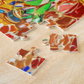 バルセロナヴィンテージ旅行ポスターシェルターインプレース ジグソーパズル (側面)