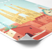 バルセロナヴィンテージ旅行ポスター ポスター (角)