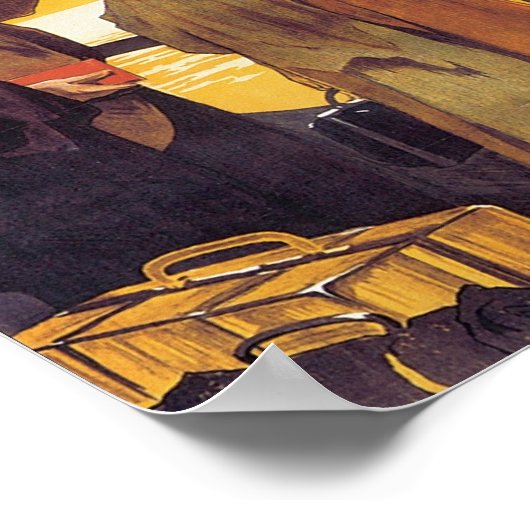 バルセロナヴィンテージ旅行ポスター ポスター (角)