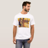 バルセロナヴィンテージ旅行ポスター Tシャツ (正面フル)