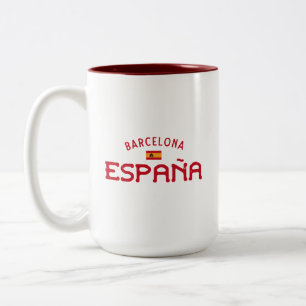 バルセロナ動揺してスペイン(スペイン) ツートーンマグカップ