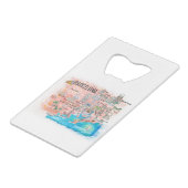 バルセロナ図解入りの、写真付きのトラベルマップ（道路あり） クレジットカード栓抜き (裏面アングル)