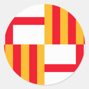 バルセロナ国旗 ラウンドシール