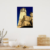 バルセロナ大聖堂のベルタワー ポスター (キッチン)