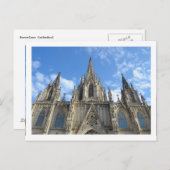 バルセロナ大聖堂はがき ポストカード (正面/裏面)