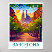 バルセロナ旅行プリント壁画バルセロナ壁掛け ポスター (正面)