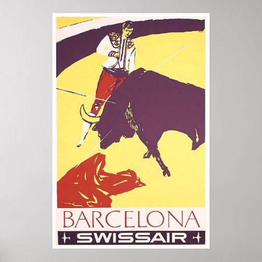 バルセロナ旅行ポスター スペインアート 闘牛士 ポスター (正面)