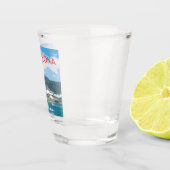 バルセロナ沿岸,スペインのヴィンテージ旅行スタイル ショットグラス (右)