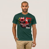 バルセロナ行く方法はUEFAリーグワイシャツをむしゃむしゃ食べます Tシャツ (正面フル)