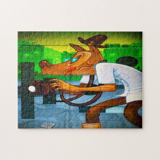 バルセロナ通りシーン。 ジグソーパズル (横)