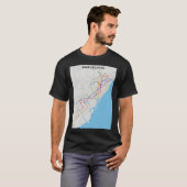 バルセロナ通過地図 Tシャツ (正面フル)