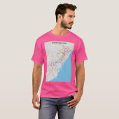 バルセロナ通過地図 Tシャツ (正面フル)