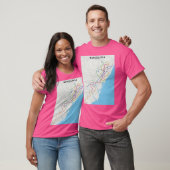 バルセロナ通過地図 Tシャツ (ユニセックス)