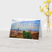 バルセロナ都市 カード (黄色い花)