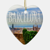 バルセロナ都市 セラミックオーナメント (右)