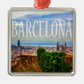 バルセロナ都市 メタルオーナメント (正面)