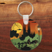 バルセロナ2.25インチ基本ボタンキーチェーン キーホルダー (正面)