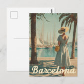 バルセロナ50年代ビンテージ旅行 ポストカード (正面/裏面)
