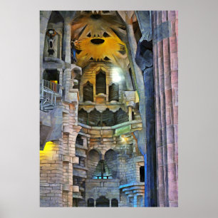 バルセロナ。 アントーニGaudi。 Sagrada Familia ポスター