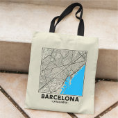 バルセロナ カタルーニャ州 都市地図 トートバッグ