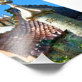 バルセロナ、ガウディ建築詳細 フォトプリント            (角)