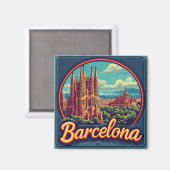 🧲 バルセロナ・シティブレイクの思い出 スペイン 🌴 マグネット (正面/裏面)