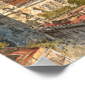 バルセロナ スカイライン 結婚式 ウェルカムサイン ポスター (角)