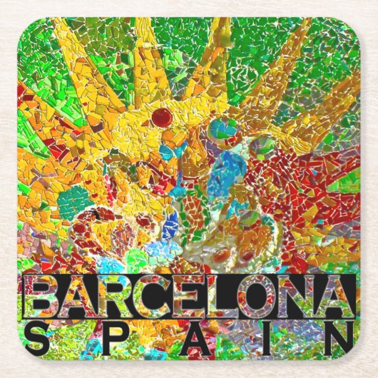 バルセロナ スクエアペーパーコースター (正面)