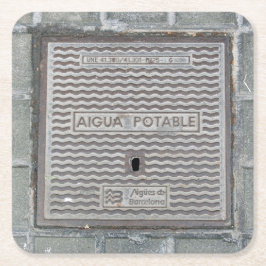 バルセロナ，スペインのユーティリティカバーコースター スクエアペーパーコースター