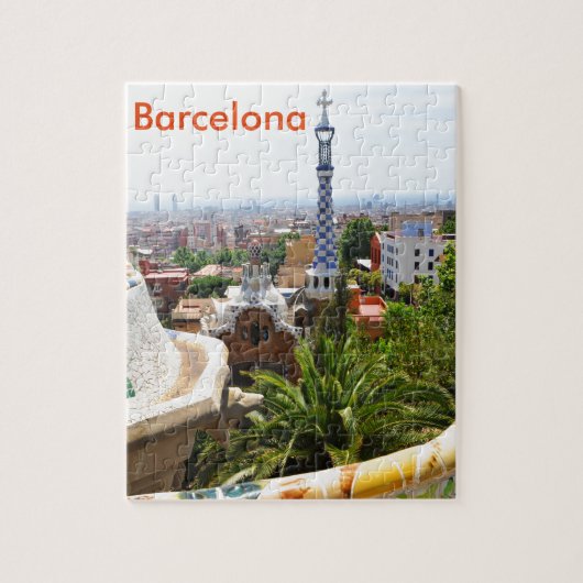バルセロナ、スペインの公園Guell ジグソーパズル (縦)