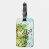 バルセロナ、スペインの地図 ラゲッジタグ (裏面縦)