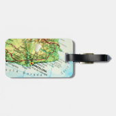 バルセロナ、スペインの地図 ラゲッジタグ (裏面横)