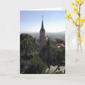 バルセロナ、スペインの挨拶状 カード (黄色い花)