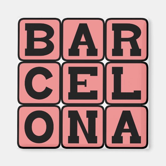 バルセロナ,スペインの都市 マグネット (正面)